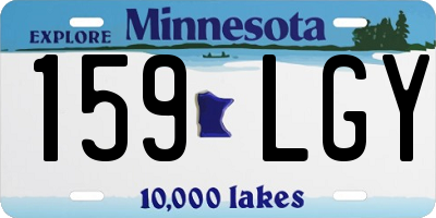 MN license plate 159LGY
