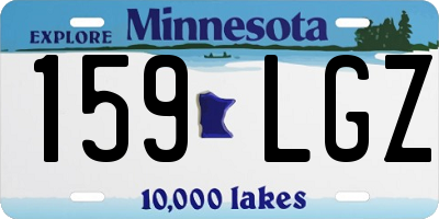 MN license plate 159LGZ