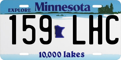 MN license plate 159LHC