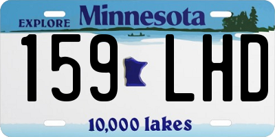 MN license plate 159LHD