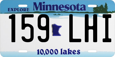 MN license plate 159LHI
