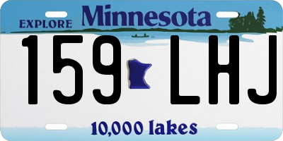 MN license plate 159LHJ