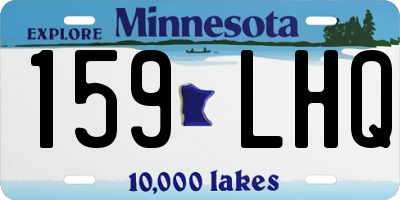 MN license plate 159LHQ