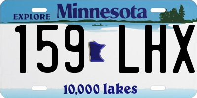 MN license plate 159LHX