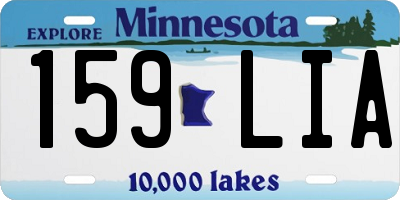 MN license plate 159LIA