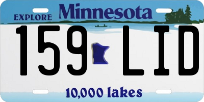 MN license plate 159LID