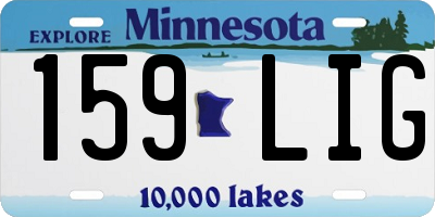 MN license plate 159LIG