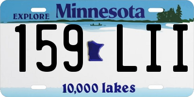 MN license plate 159LII