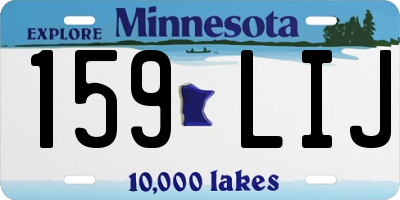 MN license plate 159LIJ