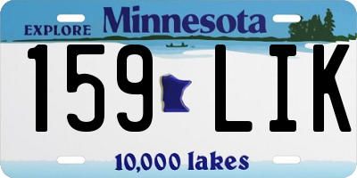 MN license plate 159LIK