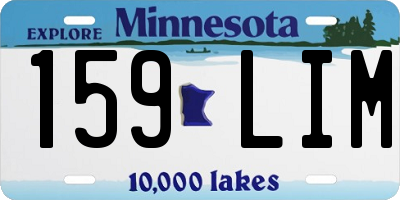 MN license plate 159LIM