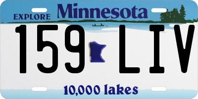 MN license plate 159LIV