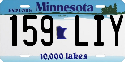 MN license plate 159LIY