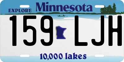 MN license plate 159LJH