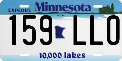 MN license plate 159LLO