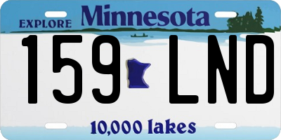 MN license plate 159LND