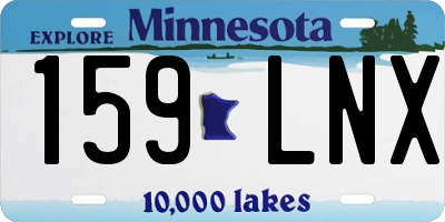 MN license plate 159LNX