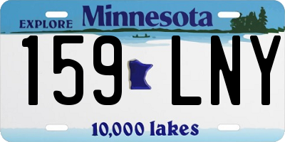 MN license plate 159LNY