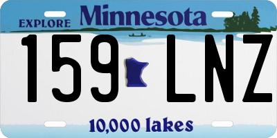 MN license plate 159LNZ