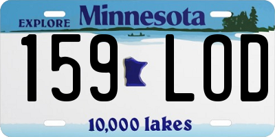 MN license plate 159LOD