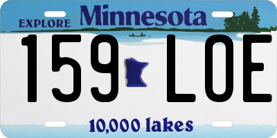 MN license plate 159LOE