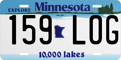 MN license plate 159LOG