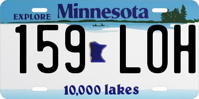 MN license plate 159LOH