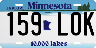 MN license plate 159LOK