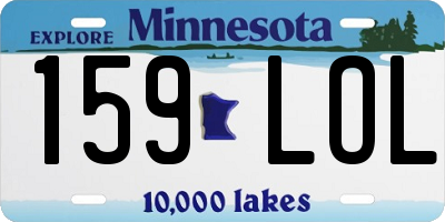 MN license plate 159LOL