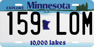 MN license plate 159LOM