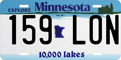MN license plate 159LON