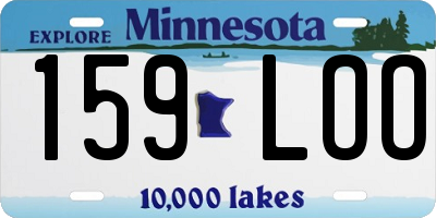 MN license plate 159LOO