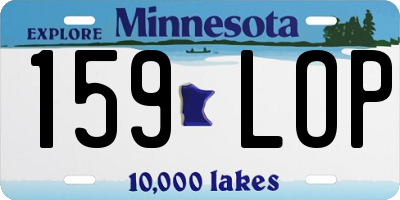 MN license plate 159LOP