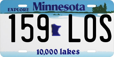 MN license plate 159LOS
