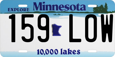MN license plate 159LOW