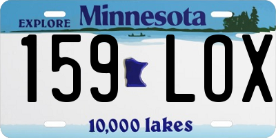 MN license plate 159LOX