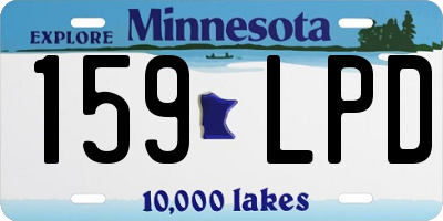 MN license plate 159LPD