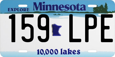 MN license plate 159LPE