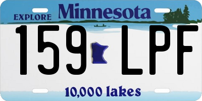MN license plate 159LPF