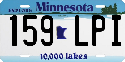 MN license plate 159LPI