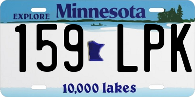 MN license plate 159LPK