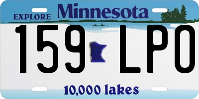 MN license plate 159LPO