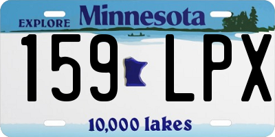 MN license plate 159LPX