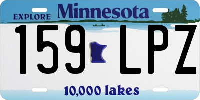 MN license plate 159LPZ