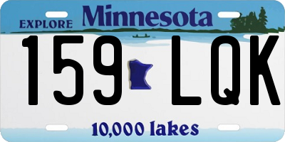 MN license plate 159LQK