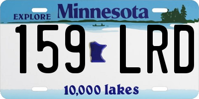 MN license plate 159LRD