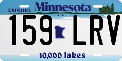 MN license plate 159LRV