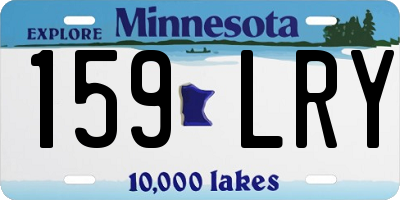MN license plate 159LRY