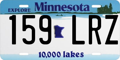 MN license plate 159LRZ
