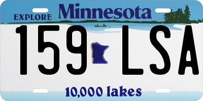 MN license plate 159LSA